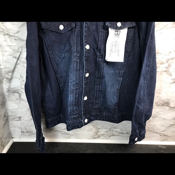 Cristiano CR7 Trucker Jacket Blue denim Jacket - Picture 2 of 5
